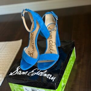 Sam Edelman Vibrant Blue Suede Sandals